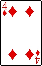 Meaning of the card Four of Diamonds in cartomancy