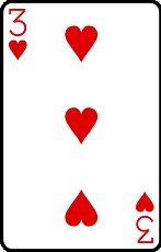 Meaning of the card Three of Hearts in cartomancy