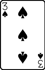 Meaning of the card Three of Spades in cartomancy