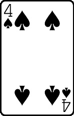 Meaning of the card Four of Spades in cartomancy